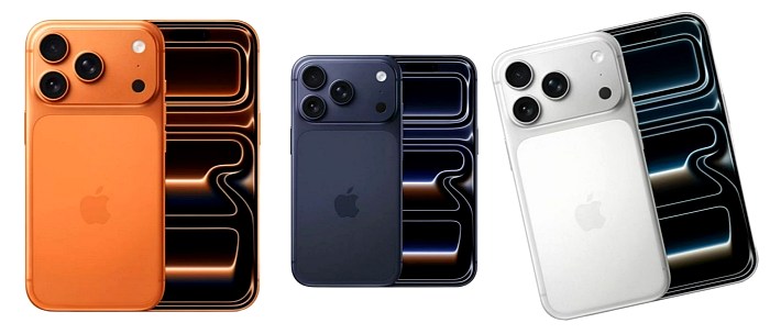 Три цвета Apple iPhone 17 Pro