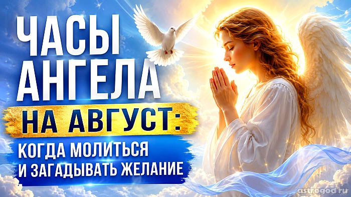 Часы ангела на август