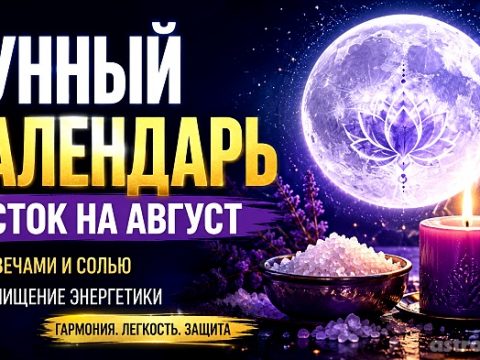 Лунный календарь чисток на август