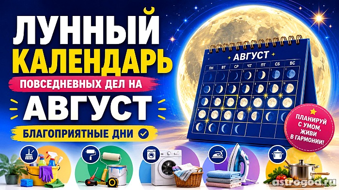 Лунный календарь повседневных дел на август благоприятные дни